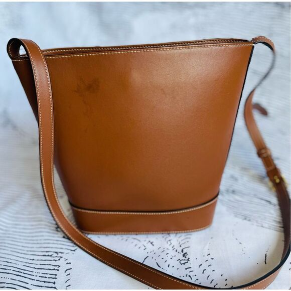 Celine Cuir Triomphe Small Calfskin Leather Bucket Crossbody Bag - Picture 7 of 12